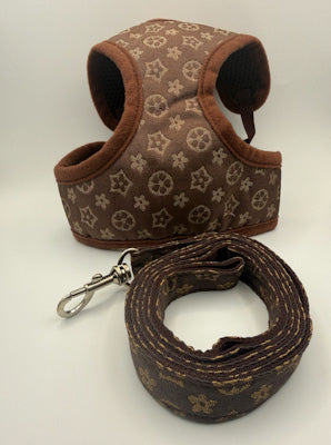Luxe Monogram Harness & Leash Set